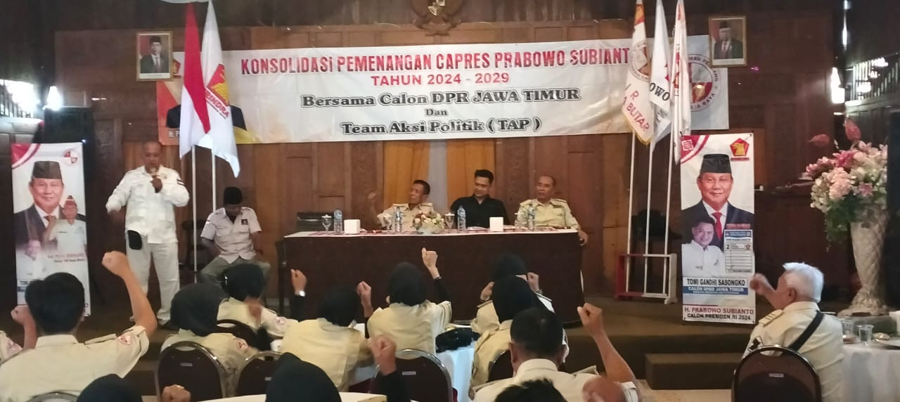 Greng Panasi Mesin Partai Tomi Gandhi Mantabkan Barisan  Menangkan Prabowo Presiden 2024 di Blitar Raya