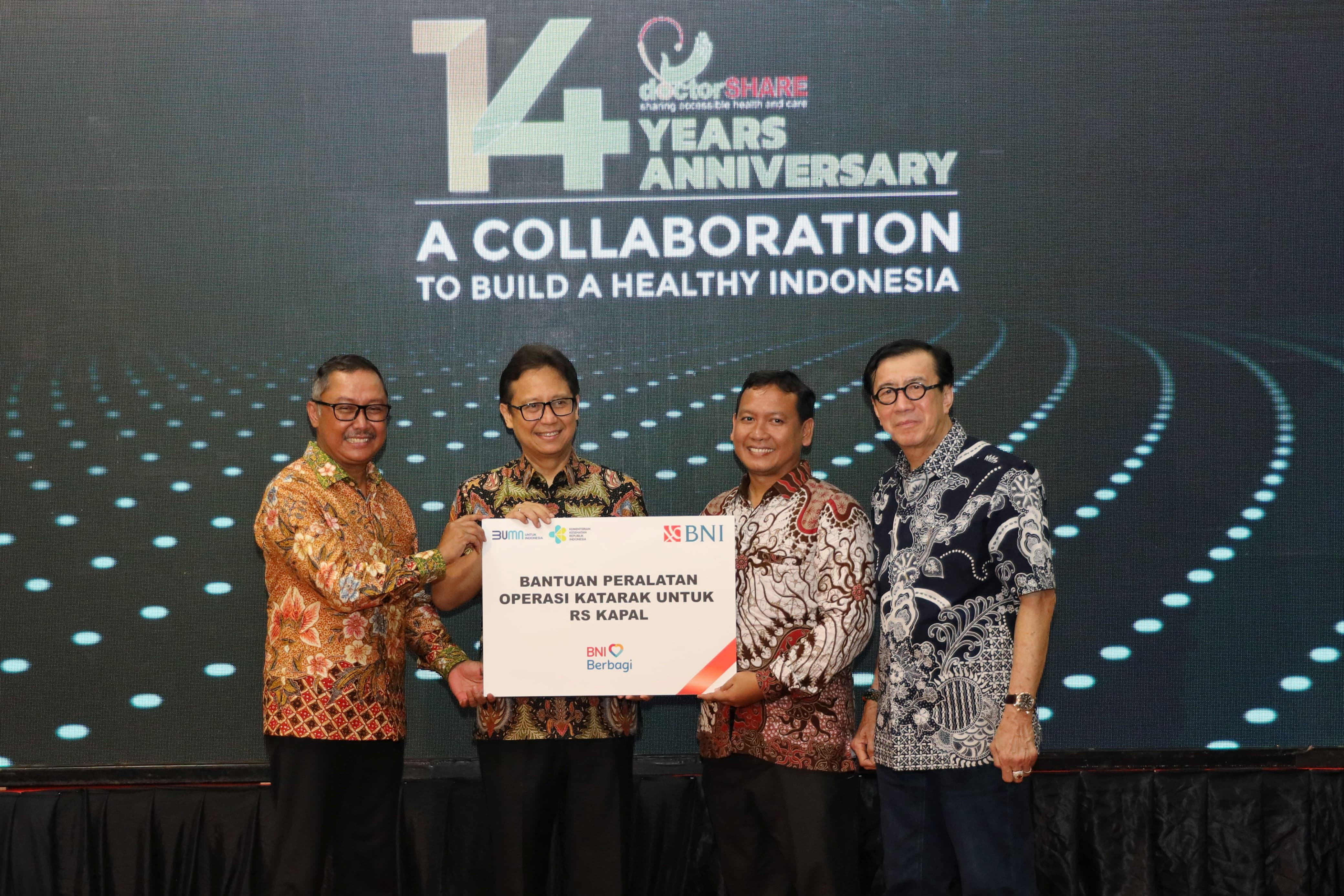 BNI-Kemenkes Bekerjasama Berikan Bantuan Peralatan Untuk RS Apung doctorSHARE