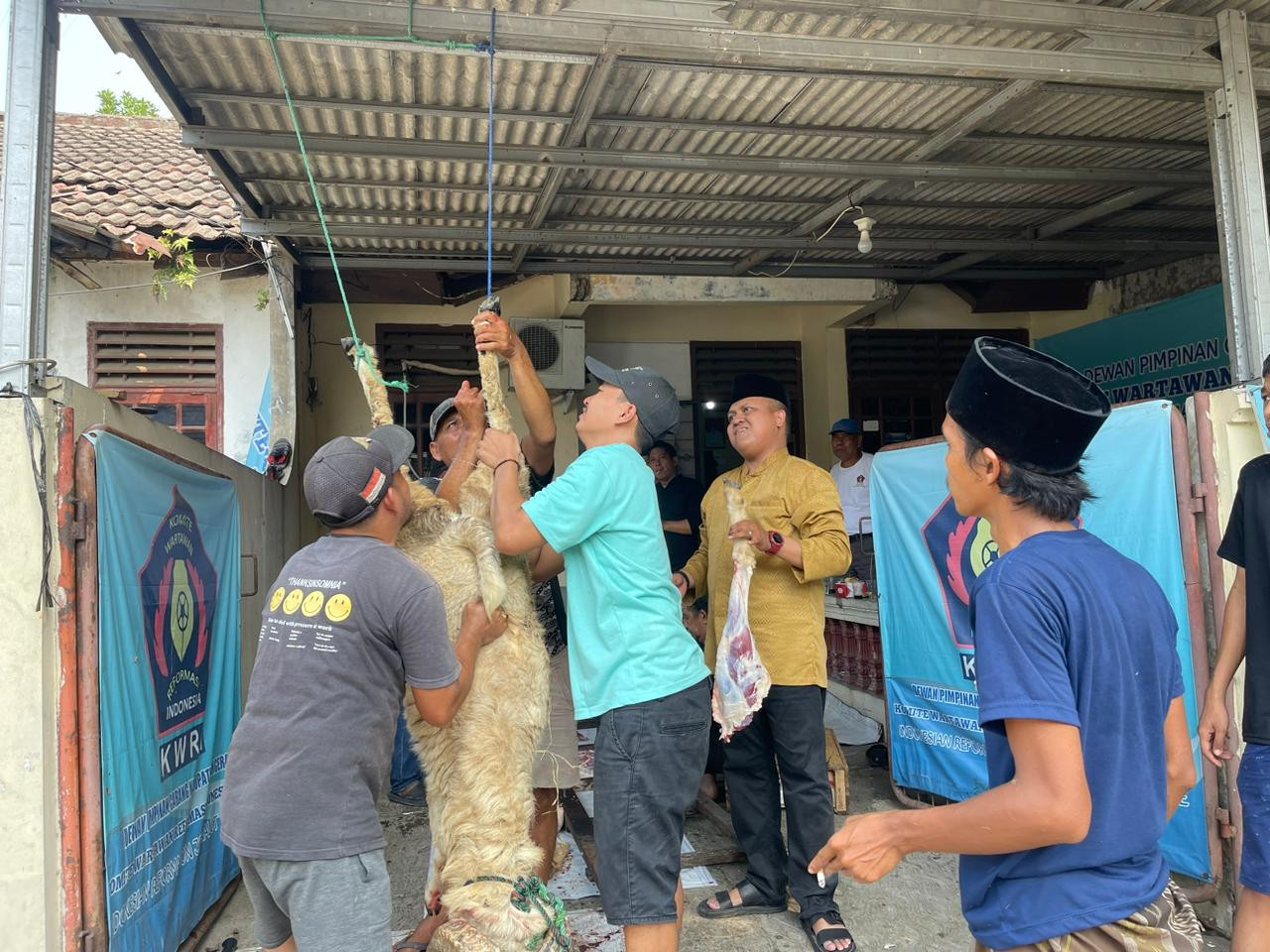 Semarak Idul Adha, DPC KWRI Kabupaten Tangerang Salurkan Hewan Qurban, Bagikan Sembako dan Gelar Santunan Anak Yatim Piatu