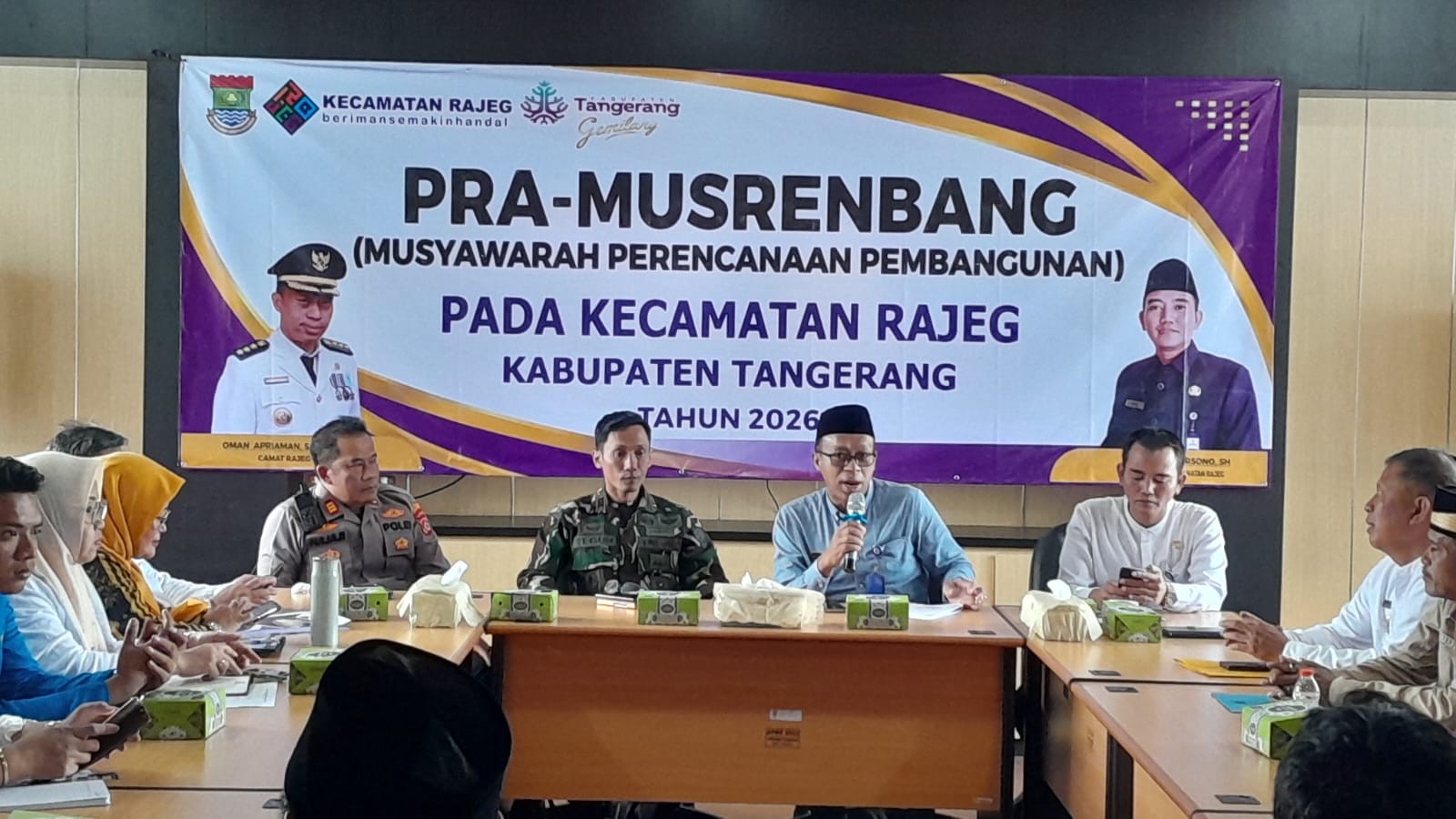 Pra Musrenbang Rajeg, Danramil: Sinergi TNI,Polri dan Pemda untuk Pembangunan