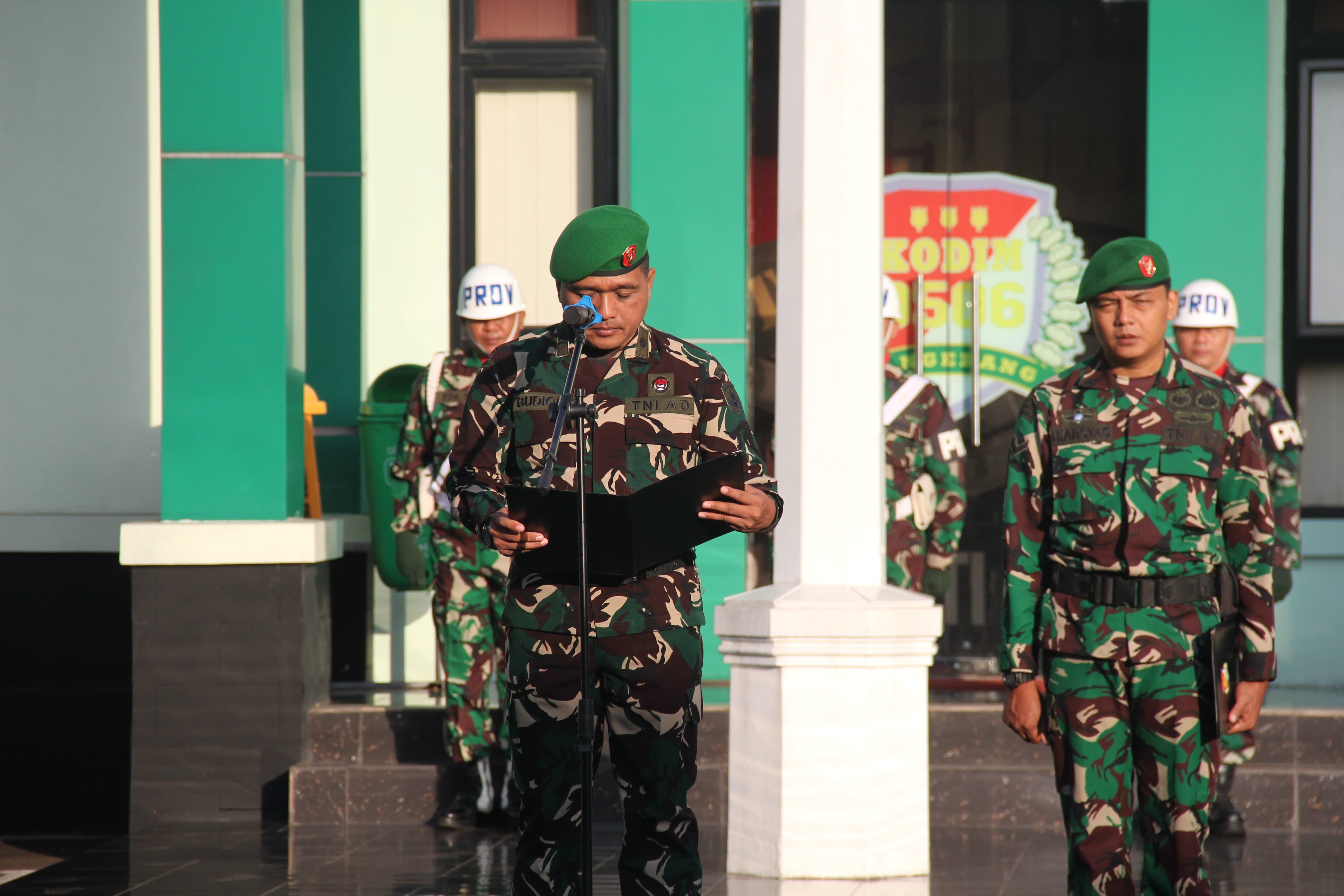 Upacara Bendera 17an, Wadanramil 06/CBD Bacakan Amanat Pangdam Jaya