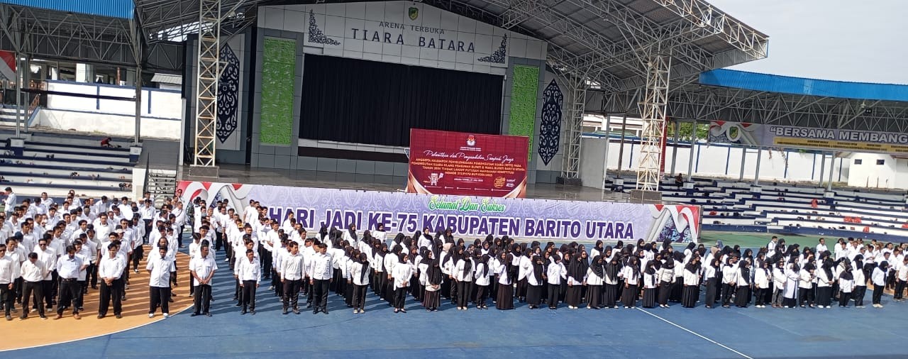 Sebanyak 1890 KPPS Dari 9 Kecamatan  Se Barito Utara Resmi Dilantik Di Hari Yang Sama