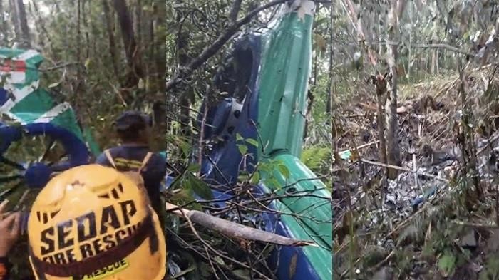 Helikopter Eastindo Air Jatuh Di Hutan Mantewe, Satu Korban Ditemukan
