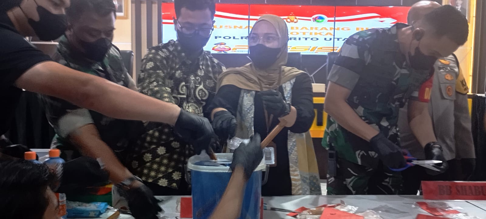 Polres Barito Utara Musnahkan Barang Bukti Narkoba Senilai 1,5 Kilogram
