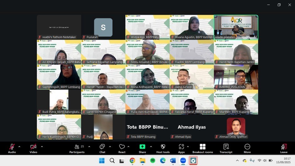 Kementan Siapkan Asesor Handal, Puslatan Gelar Bimtek Akreditasi Pelatihan Pertanian