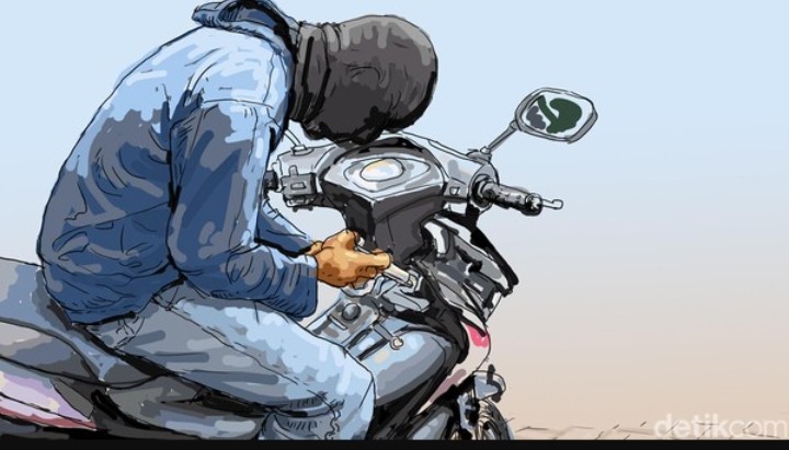 Maling Naas, Sepeda Motor Hasil Curian Digondol Maling Lain