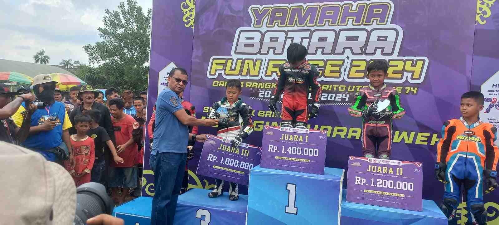 Meriahkan HUT ke 74 Kabupaten Barito Utara, Yamaha Surya Pratama Muara  Teweh  Gelar Fun Race 2024